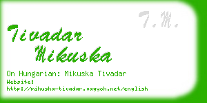 tivadar mikuska business card
